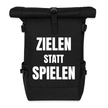 Aiming instead of playing - Roll Top Backpack - black - Front