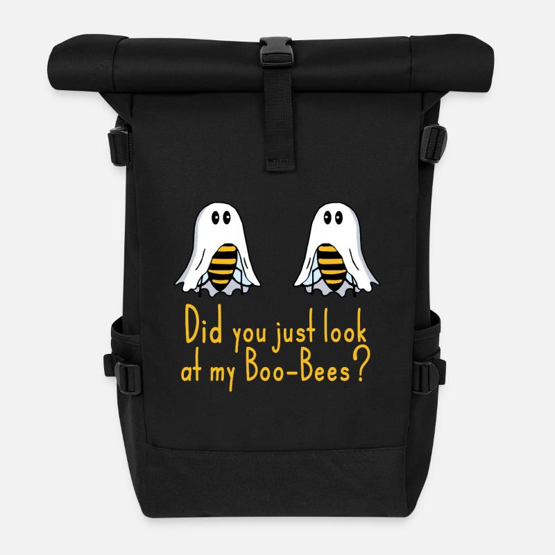 Boobees Boobs drôle de dicton - Sac à dos roll top - noir