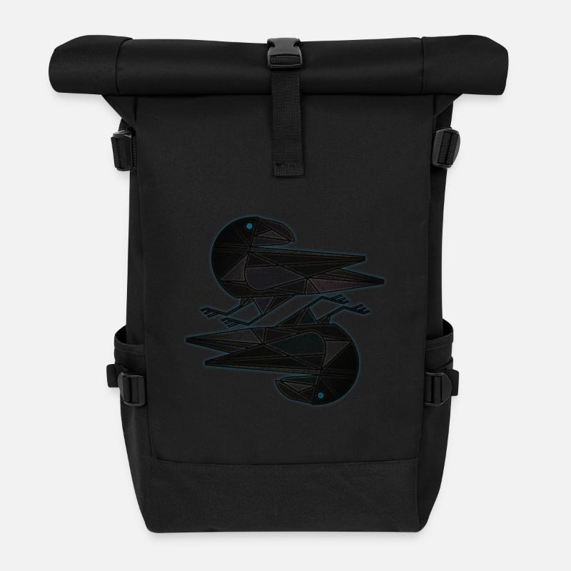 Hugin Munin - Roll Top Backpack - black