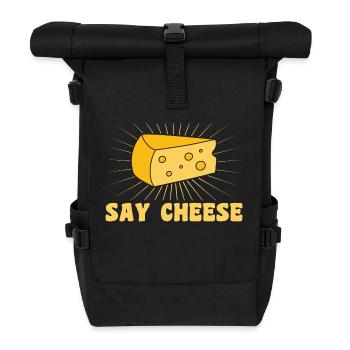 Say cheese - Rolltop Rucksack - Schwarz - Vorne