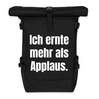 Landwirt erntet mehr als Applaus. - Rolltop Rucksack - Schwarz - Vorne