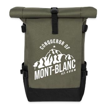 Bezwinger des Mont Blanc - Rolltop Rucksack - Olive/Schwarz - Vorne