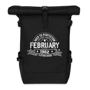 February 1962 - February 1962 Birthday 1962 Retro - Roll Top Backpack - black - Front