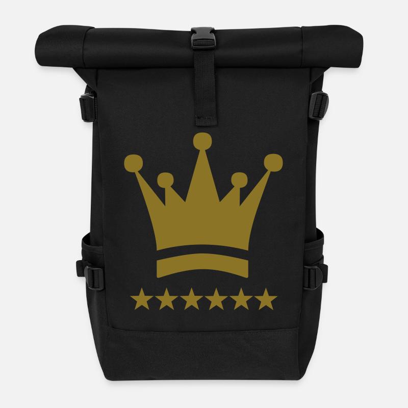 Crown - Roll Top Backpack - black
