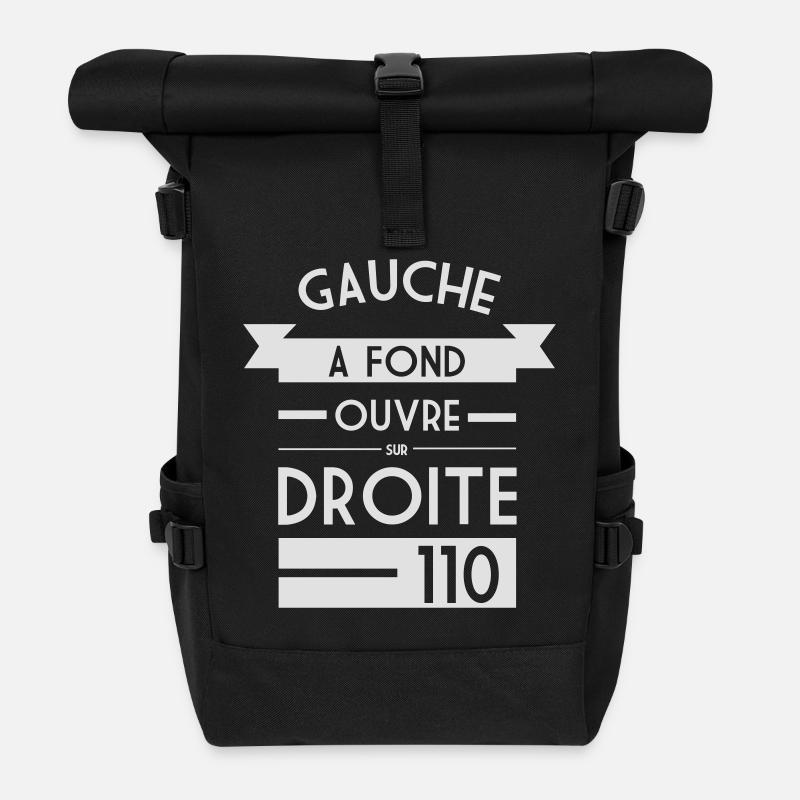 Gauche A Fond Ouvre sur Droite 110 - Sac à dos roll top - noir