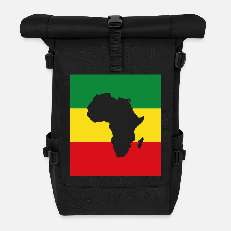 Afrika, Africa - Rolltop Rucksack - Schwarz