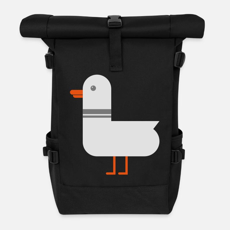 Möwe - Rolltop Rucksack - Schwarz