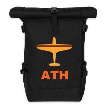 Flughafen Athen - ATH - Griechenland - Rolltop Rucksack - Schwarz - Vorne
