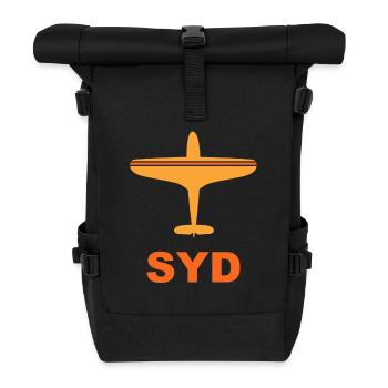 Flughafen Sydney - Australien - Australia - Rolltop Rucksack - Schwarz - Vorne