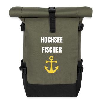 Pêcheur en haute mer - Sac à dos roll top - olive/noir - Devant