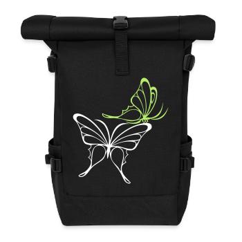 Papillons - Sac à dos roll top - noir - Devant