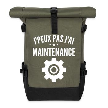 Maintenance informatique - Sac à dos roll top - olive/noir - Devant