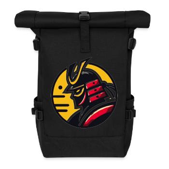 Yellow Samurai - Roll Top Backpack - black - Front