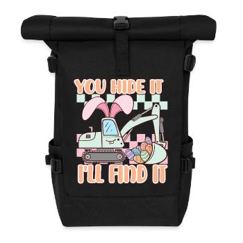 Ostern - Rolltop Rucksack - Schwarz - Vorne