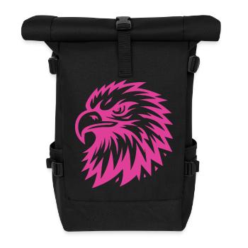 Conception d’aigle rose - Sac à dos roll top - noir - Devant
