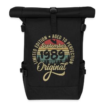 36e anniversaire Septembre 1989 - 36 ans - Sac à dos roll top - noir - Devant