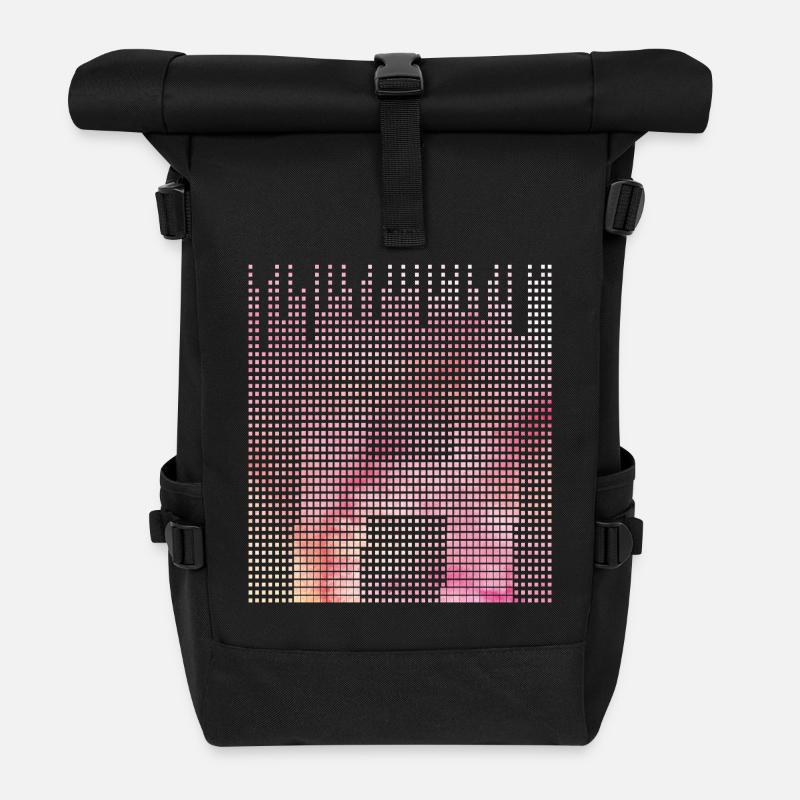 Lettre H, nom, la lettre H - Sac à dos roll top - noir