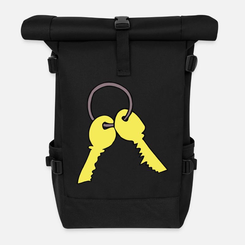 Le trousseau de clés - Sac à dos roll top - noir