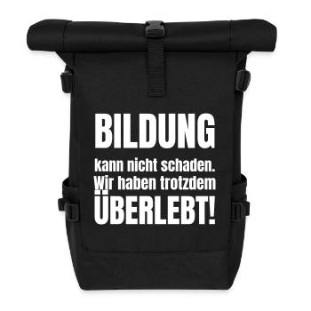 Graduation School Education Completed - Roll Top Backpack - black - Front
