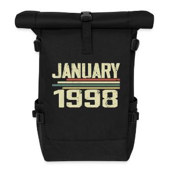 Janvier 1998 - Cadeau d’anniversaire Janvier 1998 - Sac à dos roll top - noir - Devant