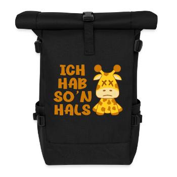 I've got such a neck choleric giraffe gift - Roll Top Backpack - black - Front