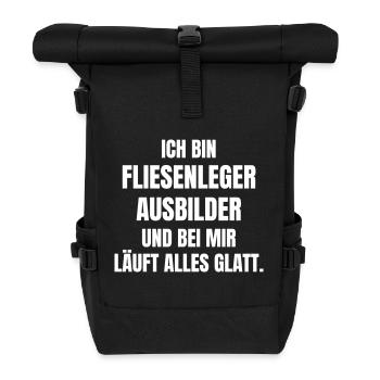 Be Fliesenleger Ausbilder läuft alle glatt. - Rolltop Rucksack - Schwarz - Vorne