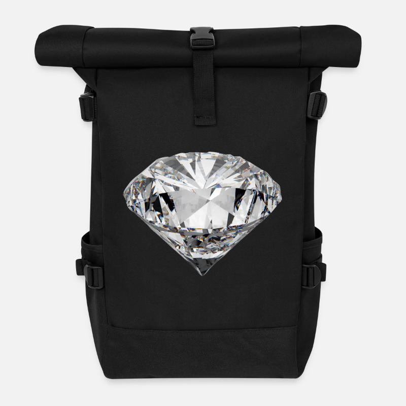 Diamant - Rolltop Rucksack - Schwarz