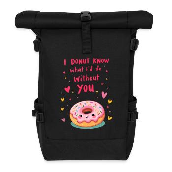 Je ne sais pas ce que je ferais sans toi - Sac à dos roll top - noir - Devant