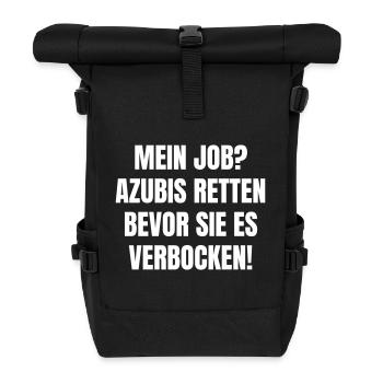 Mein Job? Azubis retten bevor sie es verbocken! - Rolltop Rucksack - Schwarz - Vorne
