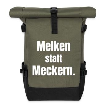 Milking instead of complaining. - Roll Top Backpack - olive/black - Front