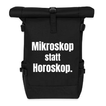 Microscope instead of horoscope - Roll Top Backpack - black - Front