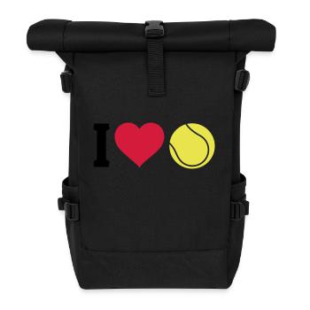 I love tennis j'aime le tennis - Sac à dos roll top - noir - Devant