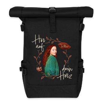 "Ein Mädchen Namens Willow" Spruch Mit Willow - Rolltop Rucksack - Schwarz - Vorne