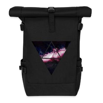 Dreieck Galaxy - Rolltop Rucksack - Schwarz - Vorne