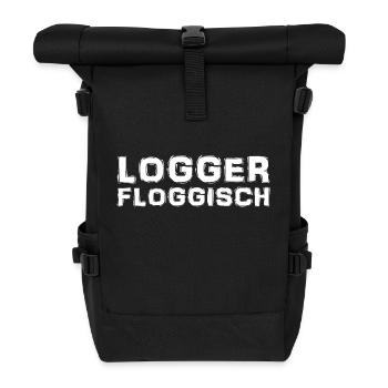 Hessisch - Dialekt - Spruch - Rolltop Rucksack - Schwarz - Vorne