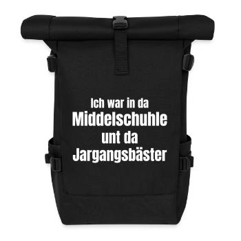 Abschluss Mittelschule Absolvent - Rolltop Rucksack - Schwarz - Vorne