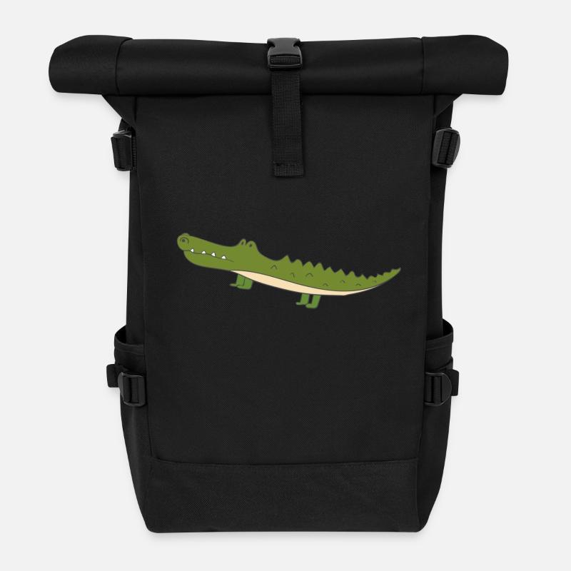 Krokodil - Rolltop Rucksack - Schwarz