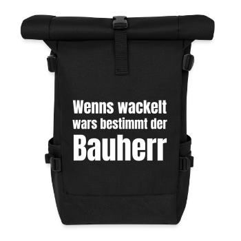 Construction site for renovation or house construction - Roll Top Backpack - black - Front