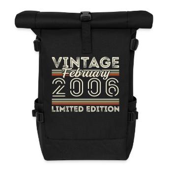 Februar 2006 Geschenk zum Jahrestag - Februar 2006 - Rolltop Rucksack - Schwarz - Vorne