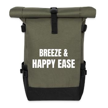 Breeze and happy ease - Roll Top Backpack - olive/black - Front