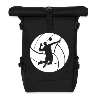 volleyball - Roll Top Backpack - black - Front