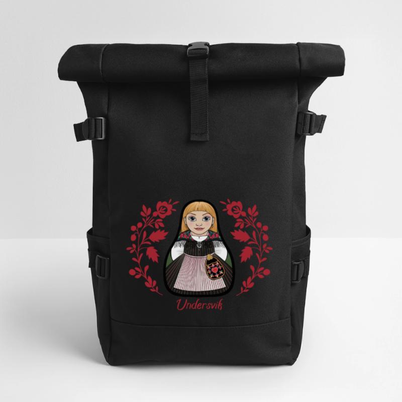 UndervikStinta mit Blumen Rolltop Rucksack