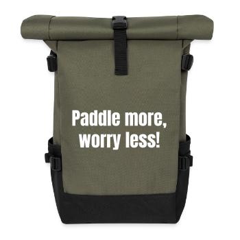 Pagayez plus, sans souci ! - Sac à dos roll top - olive/noir - Devant