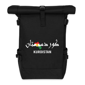 Kurdistan Flagge Bakur Bashur Rojava Rojhlt Newroz - Rolltop Rucksack - Schwarz - Vorne
