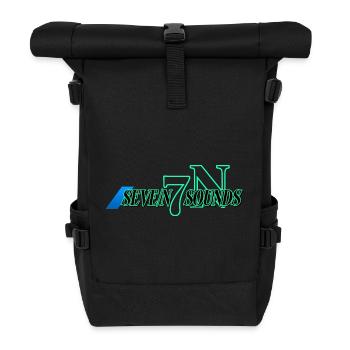 7N Sounds - Rolltop Rucksack - Schwarz - Vorne