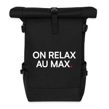 RELAX TO THE MAX. | Vacation Mode - Roll Top Backpack - black - Front