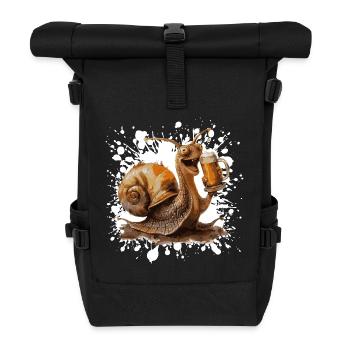 Bière d’escargot drôle - Sac à dos roll top - noir - Devant