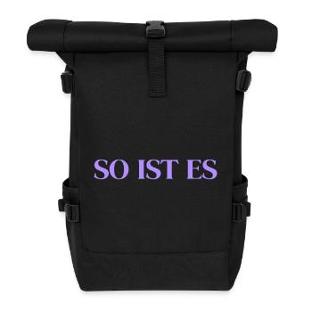 So ist es - Rolltop Rucksack - Schwarz - Vorne