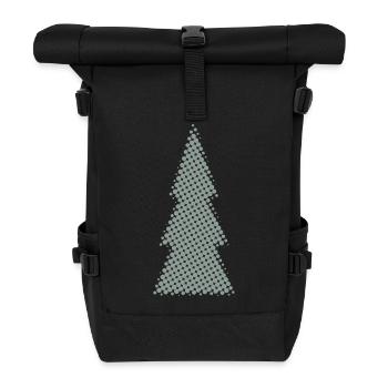 Weihnachtsbaum Pixeldesign tanne - Rolltop Rucksack - Schwarz - Vorne