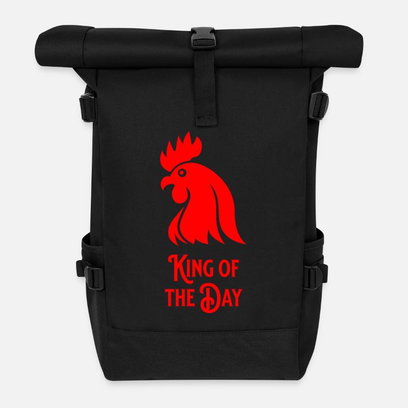King of the Day - Rolltop Rucksack - Schwarz